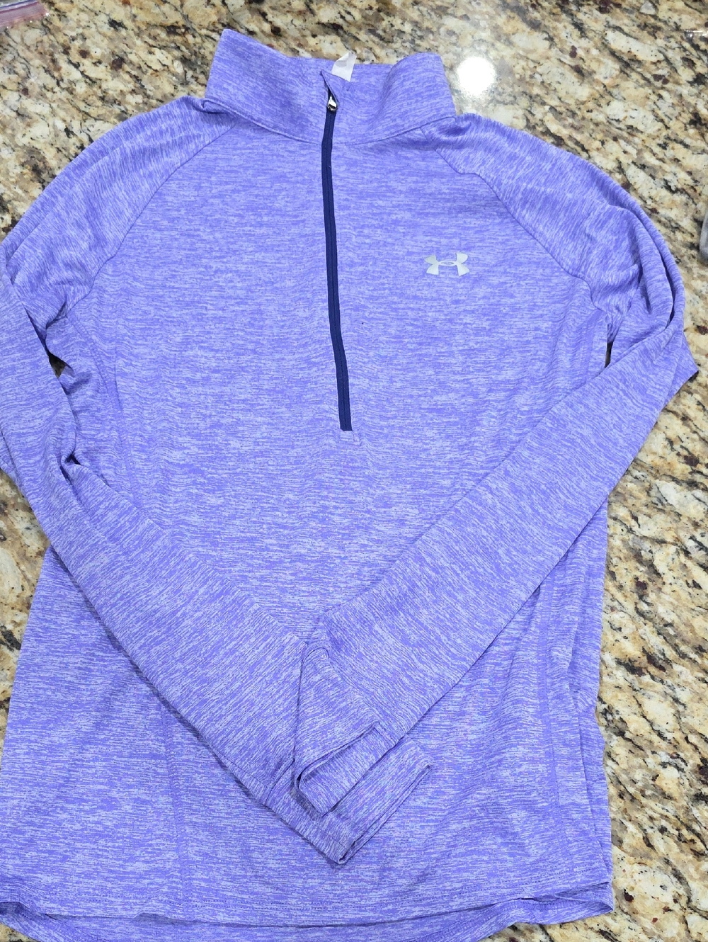 Under Armour Heather Purple Half-Zip Training Top